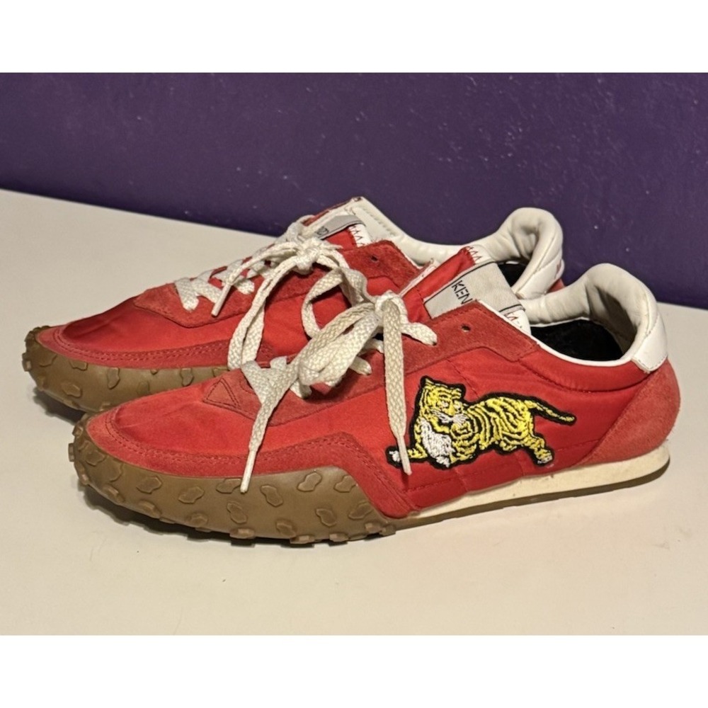 KENZO PARIS Move Sneakers Tiger 38 Red Shoes Running $285